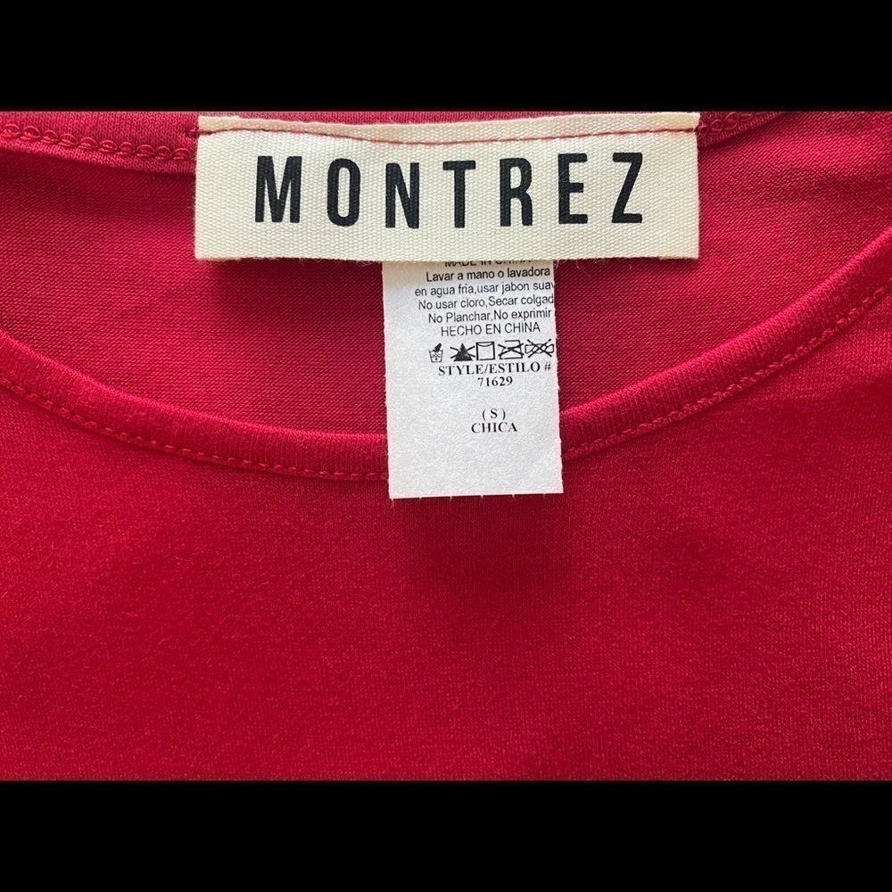 montrez Red, White & Blue Color Block Patriotic Top Women S Small Blouse - Picture 4 of 4